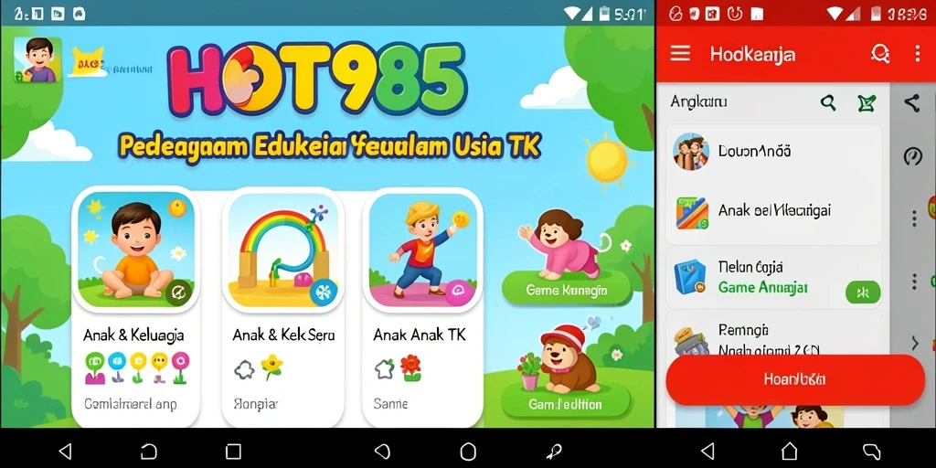 Tampilan antarmuka GAME pendidikan anak yang ceria dan interaktif.