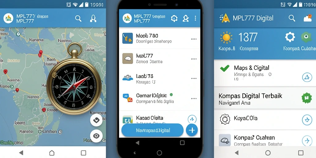 Antarmuka modern dan fungsional dari aplikasi Kompas Digital.