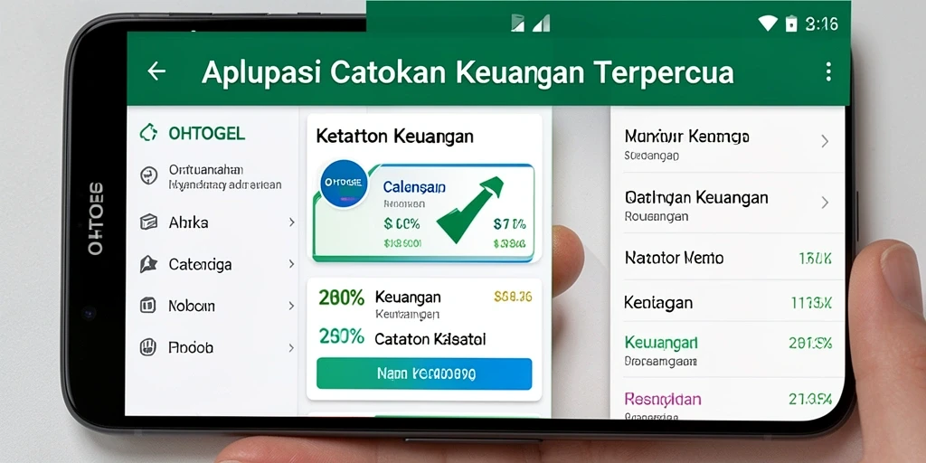 Screenshot OHTOGEL menunjukkan antarmuka Catatan Keuangan yang sederhana dan efisien.