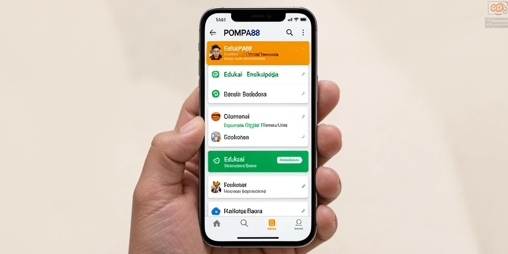 Antarmuka POMPA88 yang menarik dan edukatif