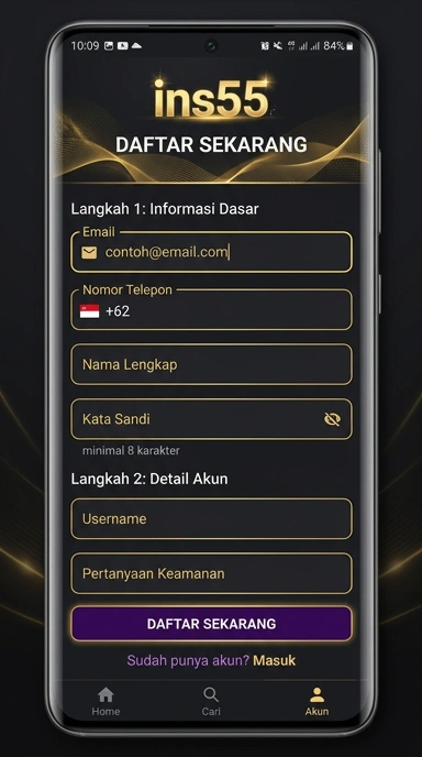 Buat Akun Baru di ins55 Dengan Mudah